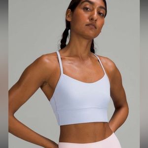 lululemon long line flow bra pastel blue